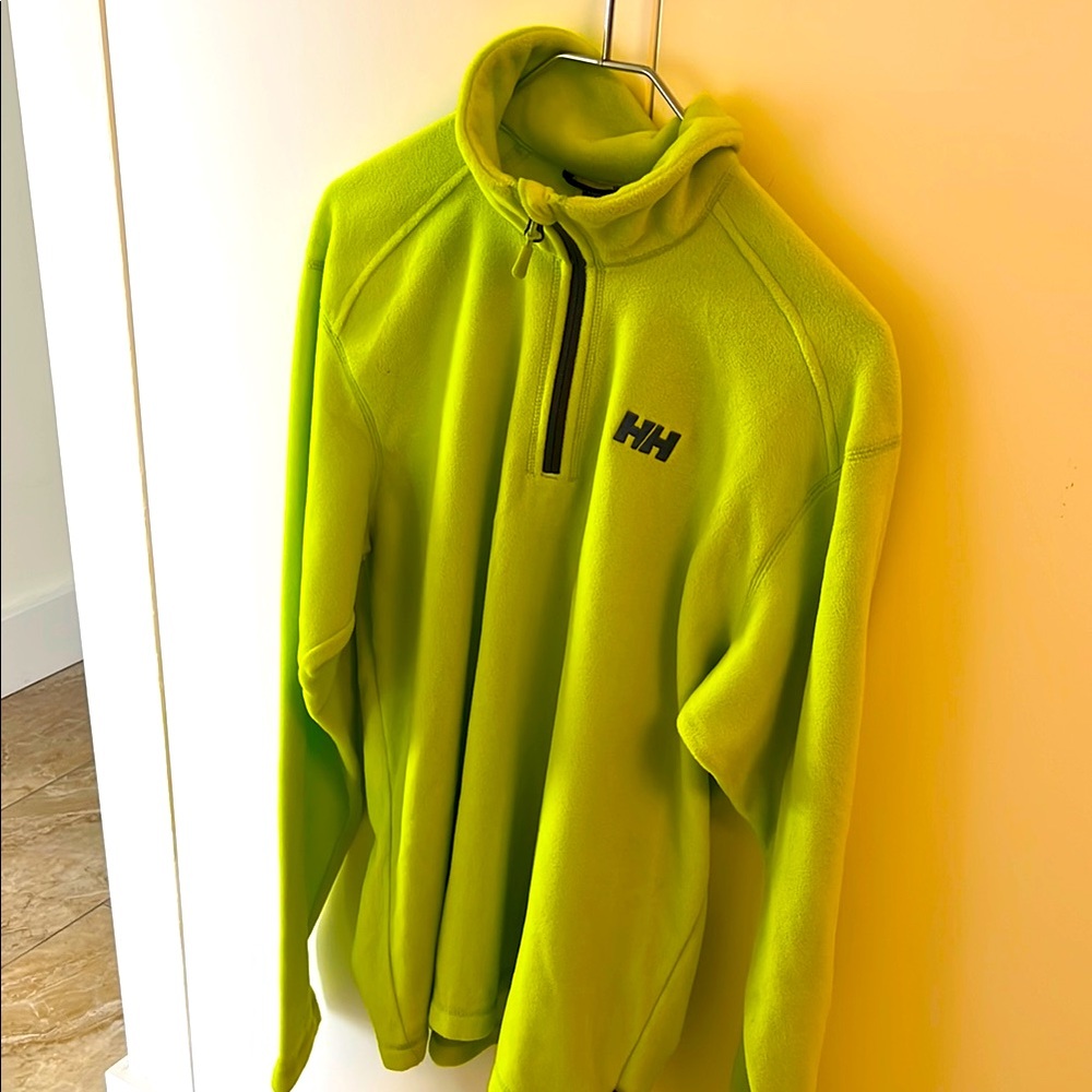 Helly Hansen Men's Lime Green Quarter Zip Fleece